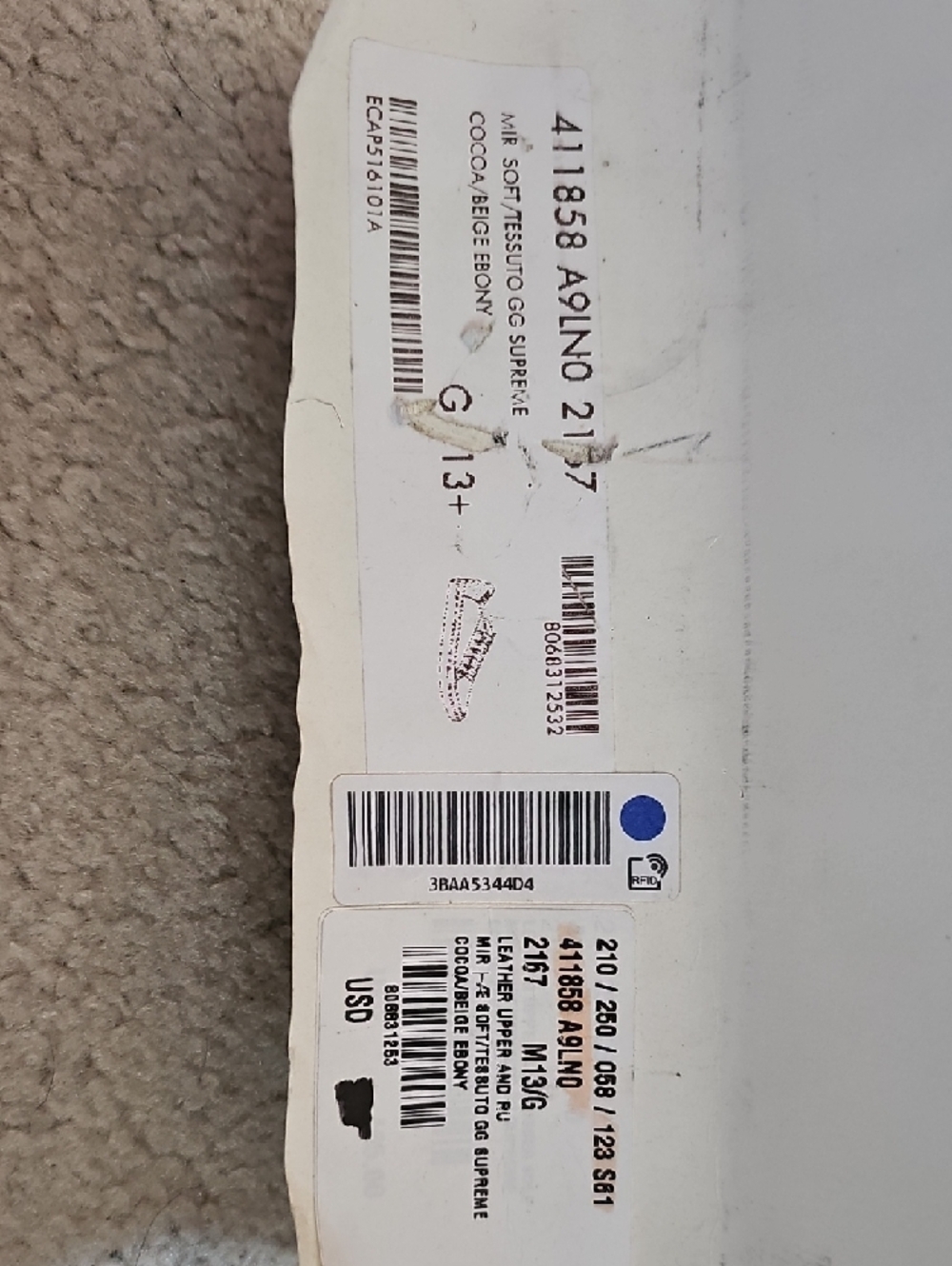 Gucci Brown & Beige Monogram Low-Top Sneakers - Picture 2 of 15